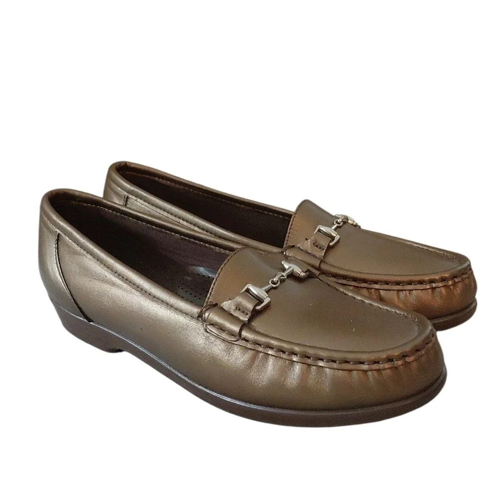 SAS Black Flats Comfortable Loafers